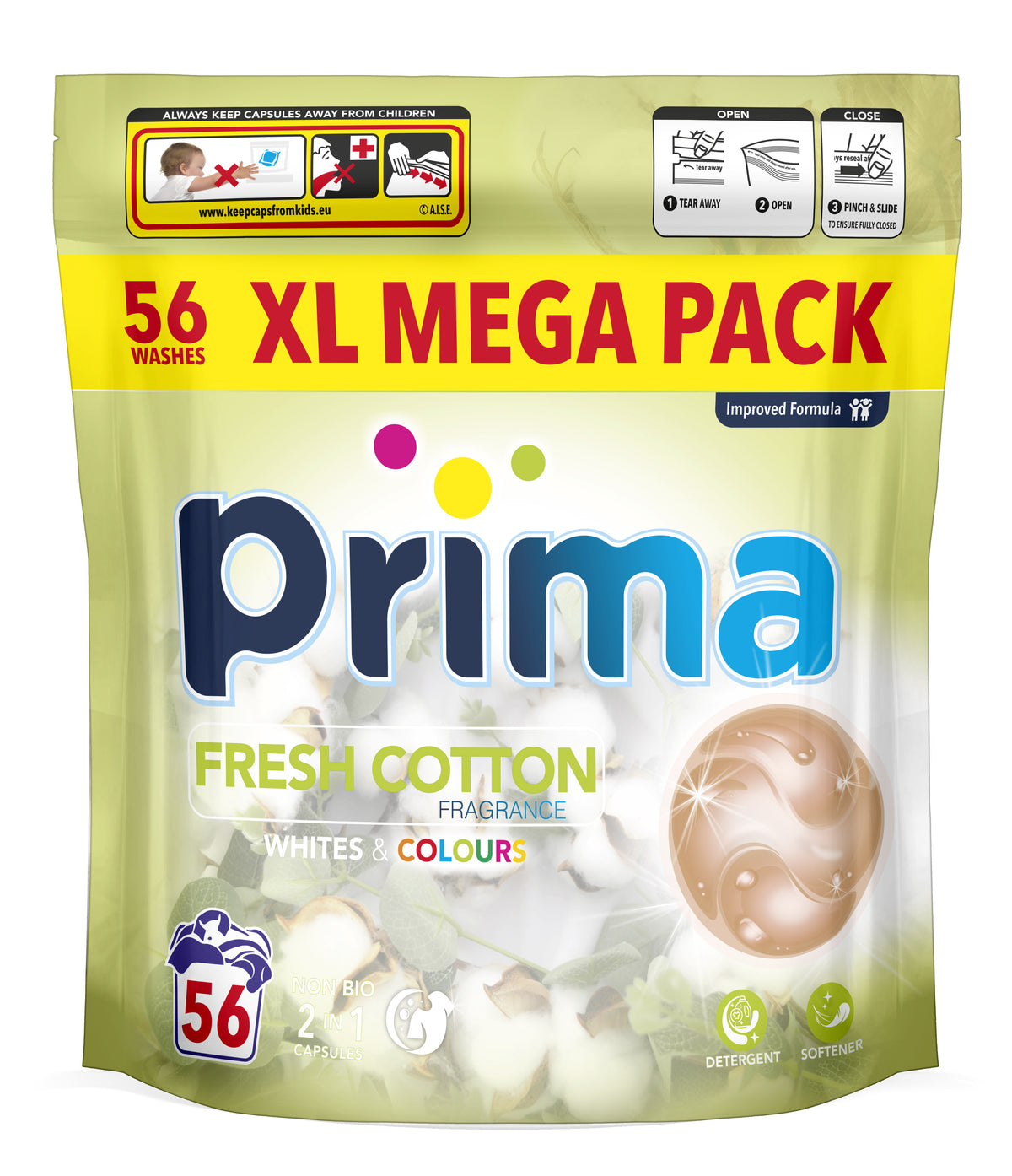 Laundry Pods 2 in 1 (Fresh Cotton)